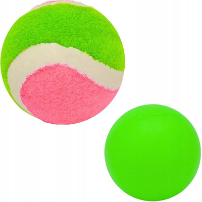 Set loje plazhi Enero Toys 2n1 Catch Ball Paddles, 2 raketa druri, 2 topa, shumngjyrësh