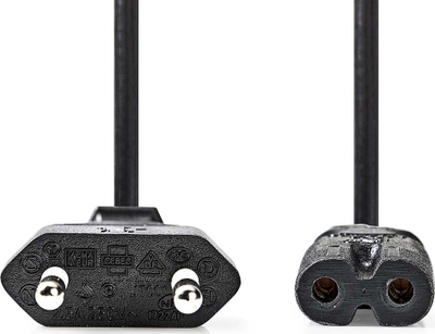 Kabllo rryme Nedis C7, Euro plug në IEC 320 C7, 5m, e zezë