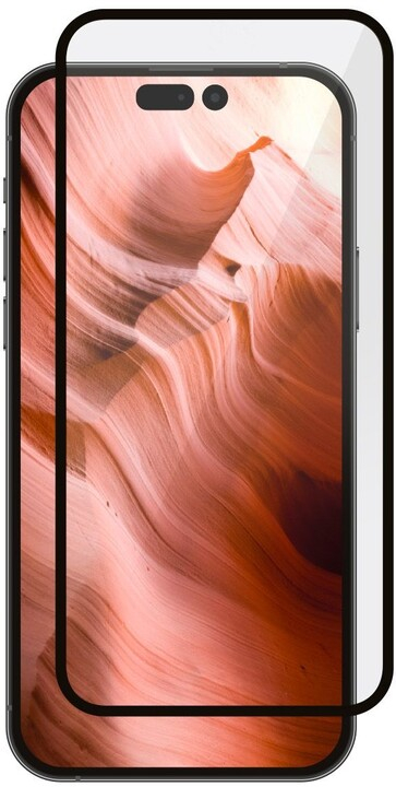 Xham mbrojtës FIXED Armor për Apple iPhone 14 Pro, me aplikues, i zi