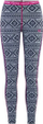 Leggins termikë për gra Kari Traa Floke Pant W, lesh merino, prerje e ngushtë, blu me motive