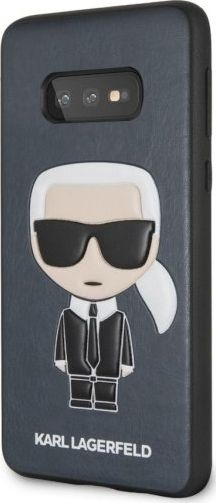 Maskë telefoni Karl Lagerfeld KLHCS10LIKPUBL për Samsung Galaxy S10e, hardcase Iconic Karl, blu navy