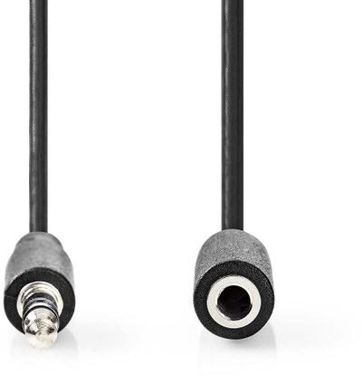 Kabllo audio stereo Nedis CAGL22050BK50, 3.5 mm mashkull në 3.5 mm femër, 5 m, e zezë