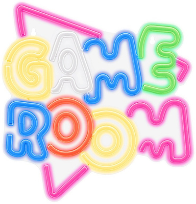 Dritë neon dekorative Neolia Game Room, LED, USB, shumëngjyrëshe