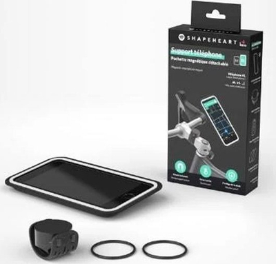 Mbajtëse telefoni Shapeheart BIKE AMZ XL, për timon biçiklete motoçiklete trotineti, deri 16.8 cm, e zezë