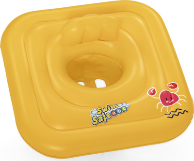 Ulese notuese për foshnje Bestway 32050 Swim Safe Step A, 76 x 76 cm, e kuqe e verdhë