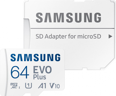Disk Micro SDXC Samsung, 64GB, i bardhë