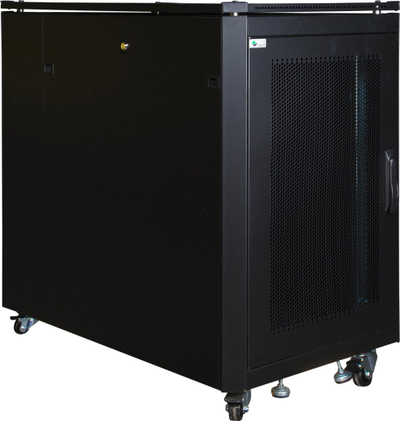 Kabinet rack dyshemeje Lanview RSL16U61BL, 16U, 600x1000 mm, i zi