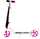 Trotinet PowerBlade PB Skull, тркала 200mm, преклопен, бело розов