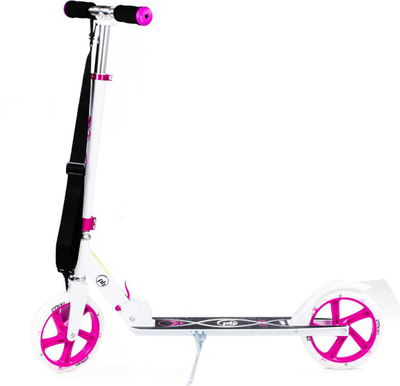 Trotinet PowerBlade PB Skull, тркала 200mm, преклопен, бело розов