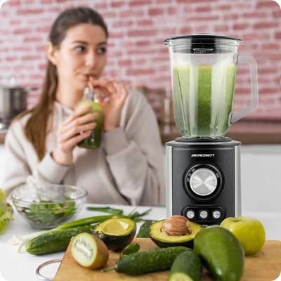 Blender gotë Berdsen BD-751, 800W, enë qelqi 1.5L, i argjendtë