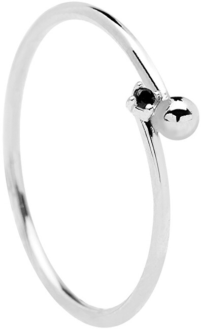 Unazë PDPAOLA BLACK ESSENTIA Silver AN02-132, 56 mm sPD0238-56
