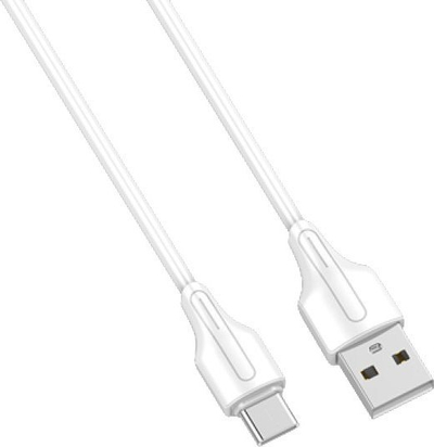 Kabllo USB LDNIO LS541C, USB A në USB C, 1 m, 2.1A, e bardhë