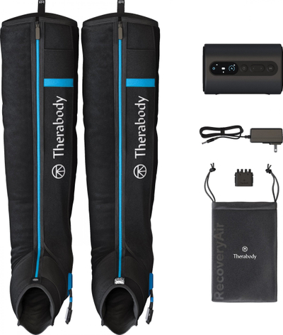 Çizme kompresioni Therabody RecoveryAir Prime, terapi me presion, pa fishë, të zeza S