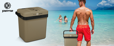 Frigorifer turistik Peme Essential 27, 23L, termoelektrik, Sand Storm