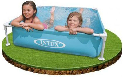 Pishinë me kornizë Intex Mini Frame Pool, 122 x 122 cm, blu