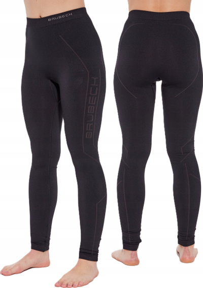 Leggins termoaktive Brubeck Cooler Thermal Active për femra, S, të zeza
