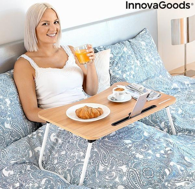Tavolinë anësore e palosshme InnovaGoods, shumëpërdorimëshe, portative, e bardhë