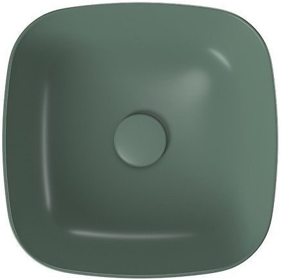 Lavabo mbi banak Cersanit Larga, katrore 38x38 cm, matt, jeshile
