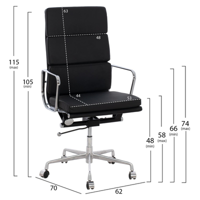 Karrige zyre Superior alumini 62×70×115 cm (HM1172.01), zezë