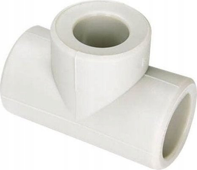 Tee reduktuese PPR Pilsa 32x25x32 mm, për ujësjellës dhe ngrohje, ngjyrë standarde