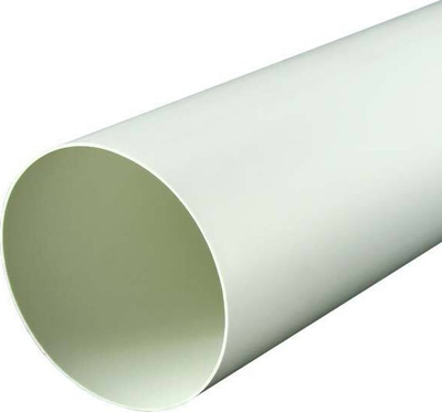 Kanal ventilimi Euro3plast Ventilation Technology, diametër 125mm, plastikë ABS, i bardhë