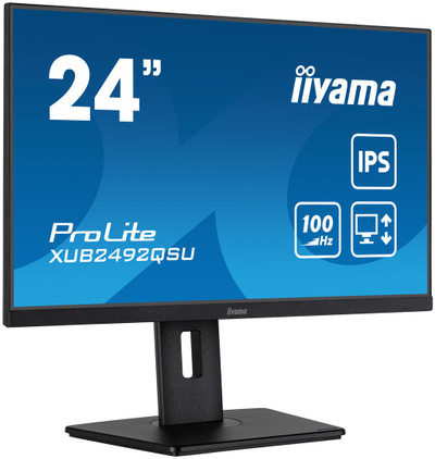 Монитор iiyama ProLite XUB2492QSU, 24\", WQHD, 100Hz, црн