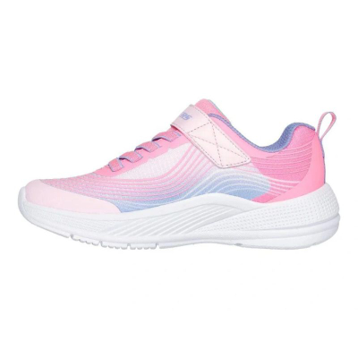 Atlete për goca Skechers Microspec Advance, prej tekstili sintetike, lahen në makinë, rozë e çelët