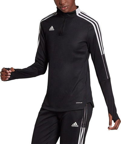 Bluzë trajnimi adidas Tiro 21 për goca, AEROREADY, me mëngë të gjata, e zezë