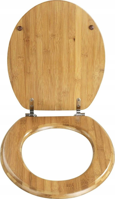 Ulese tualeti Wenko Bamboo, bambu, kafe e errët