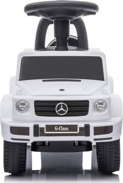 Makinë lodër shtytëse Mercedes G-Class 652, me zë motori dhe borie, e bardhë