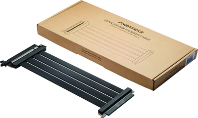 Kabllo riser PCIe Phanteks Flat Line, Gen 4.0 x16, 300mm, e zezë