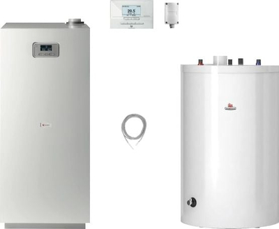 Pako kaldaje kondensimi De Dietrich Niedzwiedz Condens KKS48, bojler FE 120/6 BM 120L, sensor NTC, adapter tymrash