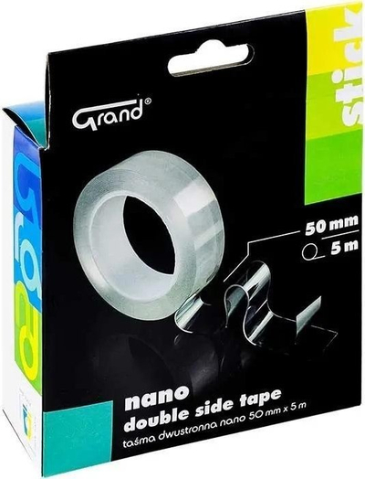 Shirit ngjitës Grand Nano Double Side, 50mm, 5m, transparents