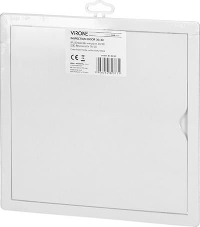 Derë inspektimi plastike Virone ID-30/30, 30x30 cm, e bardhë