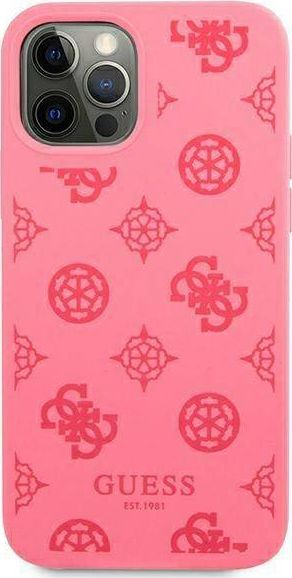 Kapak telefoni Guess GUHCP12LLSPEFU Peony Collection për iPhone 12 Pro Max, hard case, fuksia