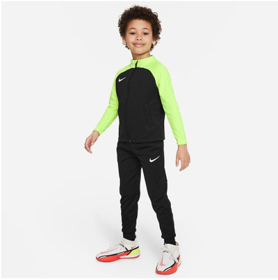 Traksuit fëmijësh Nike Dri-FIT Academy Pro, për futboll, poliestër, i zi me neon