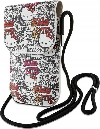 Çantë Hello Kitty Graffiti Cord, me lëkurë ekologjike, bezhë