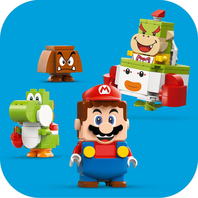 Сет игри LEGO Super Mario Adventures with Interactive Mario, интерактивен, со електронска фигура, разновидни бои