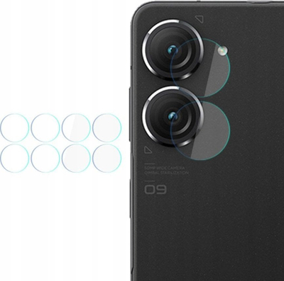 Mbrojtës xhami për kamerë 3MK për Asus Zenfone 9, Hybrid Glass, set me 4 copa, transparent