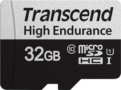 Kartë memorje Transcend 350V MicroSDHC, 32GB, Class 10 UHS-I U1, e zezë
