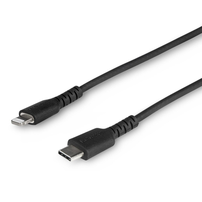 Kabllo USB StarTech RUSBCLTMM1MB, USB C në Lightning, 1 m, i zi
