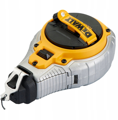Litar shënjimi DeWalt TOUGHSERIES DWHT48335, 30 m, trup metalik, verdhë e zezë