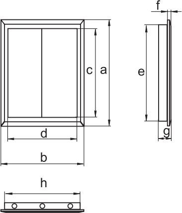 Kapak inspektimi Value Access Panel, 300 x 300mm, plastik, i bardhë