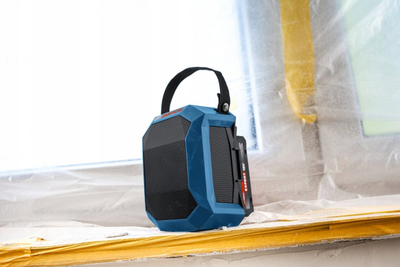 Bluetooth звучник Bosch Professional GPB 18V-1 C, систем 18V, USB C, сина боја