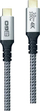 USB C кабел 2GO 797512, 1.2 m, USB 3.2 Gen 2 10 Gbit/s, црно сребрен