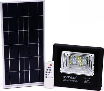 Prozhektor diellor LED V-TAC VT-25W, 25W, IP65, i zi