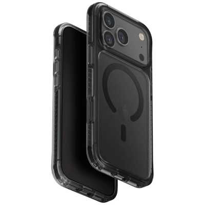 Këllëf telefoni Uniq Combat për iPhone 17 Pro Max, MagClick, i zi transparent