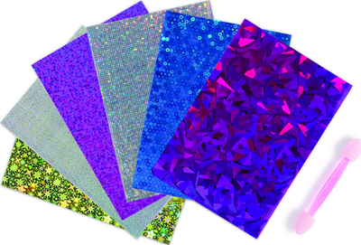 Set manikyri Cool Maker Go Glam Foil Nails, 6 fletë folie, ngjitësa për thonj, me shumë ngjyra