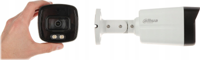 Kamerë e jashtme Dahua HAC-HFW1200TLM-IL-a-0280B-S6, 2MP, Dual Illumination 40m, IP67, e bardhë