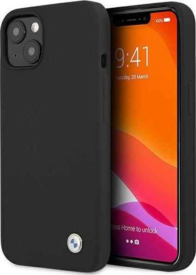 Mbrojtëse telefoni BMW BMHCP13MSILBK për iPhone 13 6.1\", silikon, e zezë